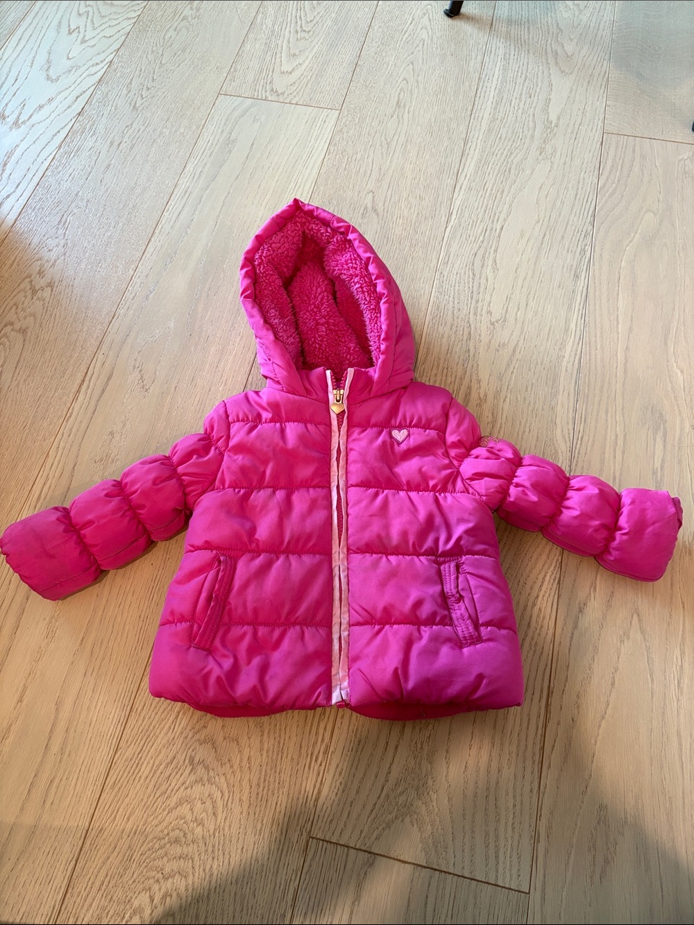 OshKosh B'gosh Hot Pink Quilted Hooded Puffer